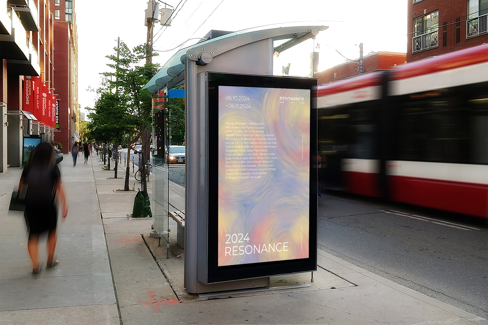 RESONANCE Toronto bus stop mockup